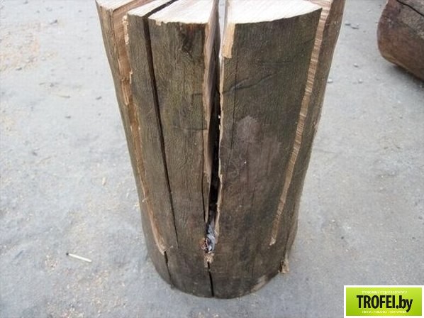 Полевая плита (конфорка) из бревна