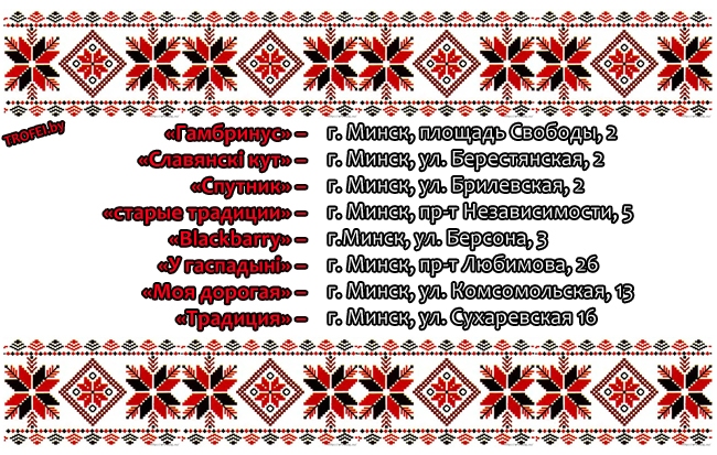 Неделя нацилональной кухни 2013. Беларусь Неделя нацилональной кухни 2013. Беларусь